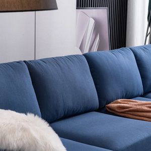 Piccolo appartamento a buon mercato divani per piccolo soggiorno imbottiti moderni a forma di L divano componibile per soggiorno - Product Image 4