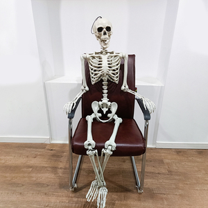 Accesorios de Halloween Decoraciones de miedo <span class=keywords><strong>Esqueleto</strong></span> de Halloween de tamaño real grande de plástico para casa embrujada de patio delantero - Product Image 3