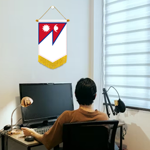 Wholesale Mini Pennant Car Flags Nepal Wall Decor <b>Small</b> Ornaments Hanging Digital Printing Satin Material - Product Image 3