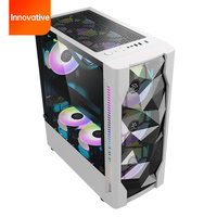 SNOWMAN Mid Tower Gaming PC Case ATX ITX M-ATX Case Gamer PC Customize Gaming Transparent Black Color Computer Case