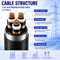 Cable de Distribución de Energía Armado con XLPE de 11kV para Aplicaciones Industriales