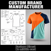 T-shirt de course à pied pour équipe, personnalisé par sublimation, séchage rapide, design JIEEN Garment