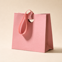 Sac en papier de luxe avec logo personnalisé et poignée en ruban, sac cadeau en papier, adapté aux boutiques haut de gamme
