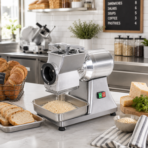Broyeur de pain et râpe à fromage professionnels en acier inoxydable – Équipement de mouture alimentaire pour la boulangerie - Product Image 1