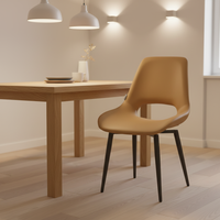 Chaises de salle à manger en acier inoxydable et cuir, style minimaliste moderne de luxe, pour salle à manger, restaurant