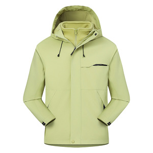 Automne hiver hommes en plein air alpinisme sport <span class=keywords><strong>veste</strong></span> ample épaissi coupe-vent décontracté trois-en-un fermeture à glissière solide - Product Image 4