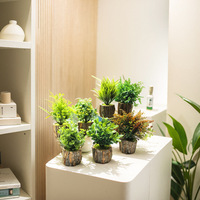 Bonsaï artificiel en bambou vert d'extérieur, de haute qualité, durable, respectueux de l'environnement, décoration d'arbre de 25 cm