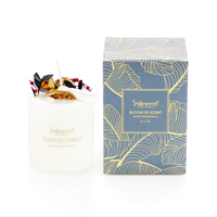 Boîte à bougies en carton mat 12 oz, écologique, recyclable, avec poignée, personnalisable avec logo, pour vente en gros et marque privée