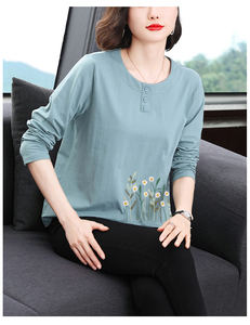 T-shirt à manches longues pour femme <span class=keywords><strong>VVV</strong></span> AL5745-21.9-PDD, tendance populaire, décontracté et à la mode, super accrocheur - Product Image 5