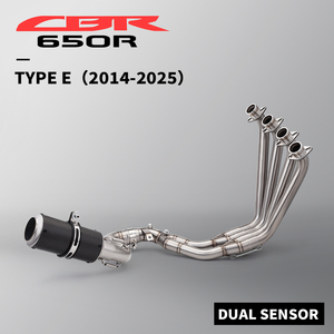 Sistema de escape para motocicleta, tubo de conexión delantero, silenciador de 51 mm para <span class=keywords><strong>CB650F</strong></span> CB650R CBR650 CBR650F <span class=keywords><strong>2014</strong></span>-2025, dos sensores de oxígeno - Product Image 5