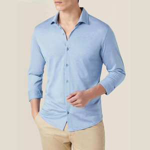Camisa de vestir para hombre con patrón OEM nuevo personalizado, para camisas entalladas últimas para hombre para 2024/ - Product Image 1
