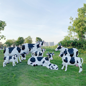 Nouveaux produits <span class=keywords><strong>ferme</strong></span> cour réaliste résine fibre de verre animaux vache figures statue sculpture peut être personnalisé - Product Image 3