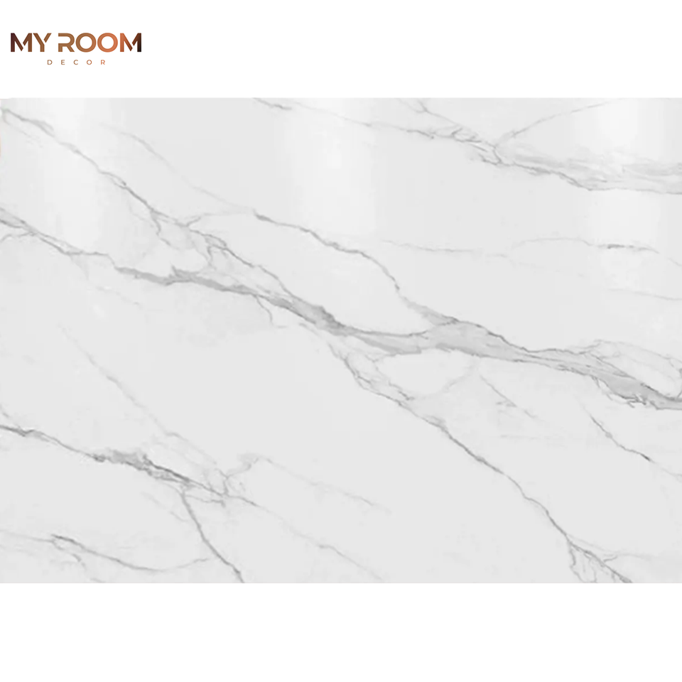 Glossy WPC Marble Modern Wall Panel Carbon Crystal Fireproof Soundproof ...