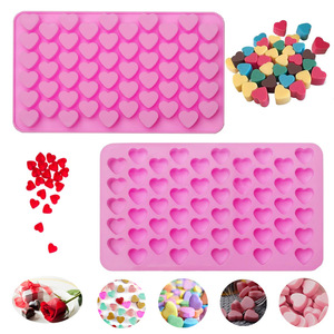 Prix usine <span class=keywords><strong>Mini</strong></span> <span class=keywords><strong>moule</strong></span> en silicone en forme de coeur pour la cuisson plateau à glace coeur 3D pour bonbons chocolat savon gelée gâteau - Product Image 5