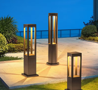Lampadaire LED carré et moderne pour pelouse, lampadaire étanche IP65, lampe PC, éclairage de jardin, rue et paysage, alimentation électrique