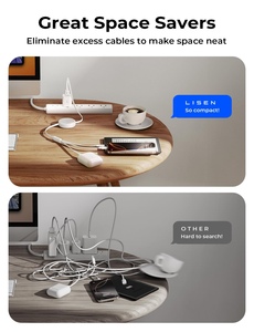 <span class=keywords><strong>สาย</strong></span>ชาร์จเร็วแบบพับเก็บได้ LISEN 3 in 1 หลายพอร์ต USB สำหรับ iPhone 16 15 14 <span class=keywords><strong>Pro</strong></span> Max Samsung S25 Android Pixel - Product Image 4