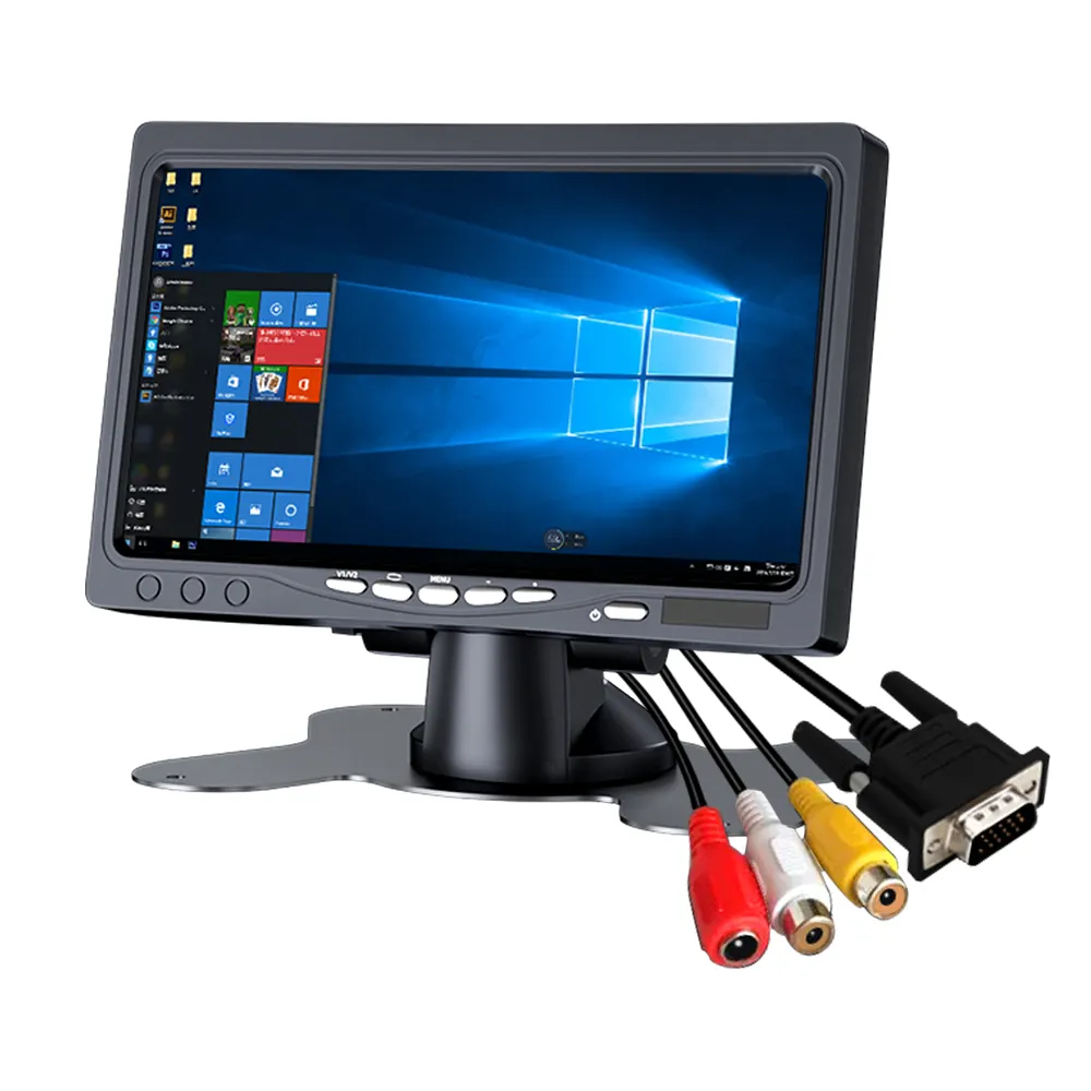 Petit écran LCD pour PC de vidéosurveillance, écran de 7, 8, 9, 10 pouces, entrée BNC avec AV, VGA