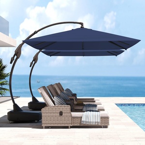Grand Patio Deluxe Patio <b>Umbrella</b> Curvy Aluminum Cantilever <b>Umbrella</b> with <b>Base</b> Round Large Offset <b>Umbrellas</b> for Garden Deck Pool - Product Image 4