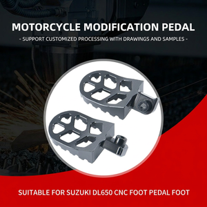 Pedales Anchos Antideslizantes de Aluminio Aeroespacial CNC OEM, Personalizados, Ligeros y con Diseño Hueco para Suzuki <span class=keywords><strong>V</strong></span>-<span class=keywords><strong>Strom</strong></span> <span class=keywords><strong>650</strong></span> 1050 XT Advent - Product Image 5