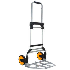 Oem Odm Custom Powder Coated Steel Folding Platform <b>Trolley</b> 10 Inch Air Filled Wheels For Warehouse Moving Smooth Rolling Action - Product Image 3