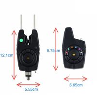 Excellente qualité 6 couleurs LED veilleuse JZH-RF1688 4 + 1 ensemble alarme de morsure de pêche à la carpe noire avec oreilles d'accroc