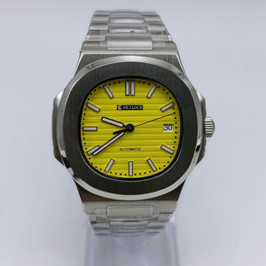 Montre mécanique de luxe SEILOCE NH35 en acier inoxydable 40 mm avec calendrier et mouvement à aiguilles simple - Product Image 1