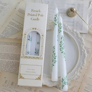 Bougie décorative conique de 25 cm en cire de soja sans fumée pour mariage et fêtes, idéale pour Pâques et l'ambiance domestique - Product Image 3