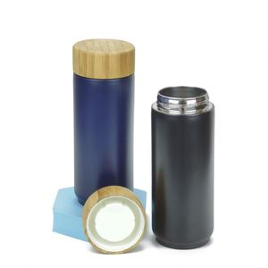 500ml 16oz Double Wall Stainless Steel Bamboo Water <b>Bottle</b> Insulated <b>Coffee</b> Mug Travel Tumbler with Bamboo Lid 3D Cups - Product Image 5