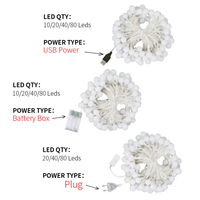 Outdoor Warmweiß Wasserdicht 5M 50LEDS Girlanden beleuchtung Mini Led Ball Light Camp Dekor Beleuchtung