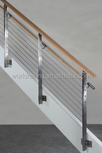 ราวจับบันไดแบบติดตั้งด้านข้าง YL METAL รุ่น Universal Top Square ขนาด 2 นิ้ว สำหรับราวบันไดแบบสายเคเบิล - Product Image 5