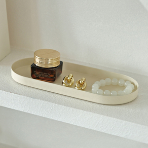 Plateau de rangement ovale de luxe nordique, directement de l'usine, <span class=keywords><strong>esthétique</strong></span>, pour bijoux, cosmétiques, organiseur de clés d'entrée, minimaliste - Product Image 2