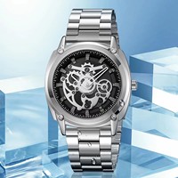 Montre-bracelet Skmei 2293 pour homme, style business, étanche, sport, acier inoxydable, cadran unique, mouvement à quartz