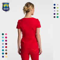 Tuniques de travail pour femmes de haute qualité en gros, pour salon de beauté, spa, multicolores, en spandex, antistatiques, imperméables