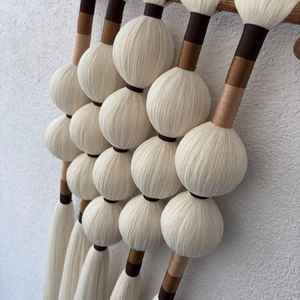 Dimensioni personalizzabili colore macramè parete arte grande verticale Mandal Insumos appendere decorazioni per anniversario di compleanno in cotone - Product Image 4