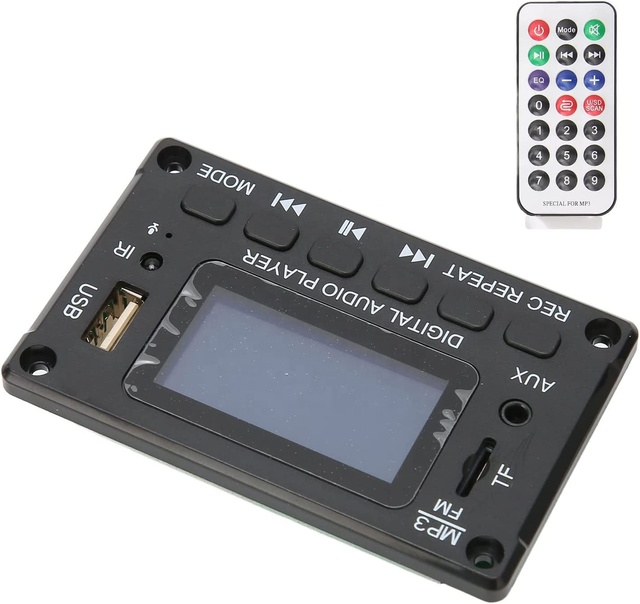 LCD Screen MP3 Decoding Board Lyrics Display Module Amplifier USB Player MP3 Decoder Board Support Memory Card and U Disk Switch