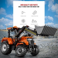 Reobrix 22024 1496PCS Serie Ingeniería RC Tractor de Carga, Bloques de Construcción, Modelo de Juguete Educativo Técnico, Regalo Festivo