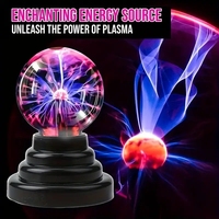 Lampu Plasma Bola Elektrostatik 3-Inci, Lampu Dekorasi Natal Indoor dengan Kontrol Sentuh IP67 dan Sinar Cahaya, Promo Hot Sale