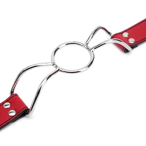 Fournisseur direct d'usine <span class=keywords><strong>SM</strong></span> Deep Throat Female Slave Forced Mouth Ball Mouth Gag Mouth Cage Couples Wholesale Red Metal + PU - Product Image 4