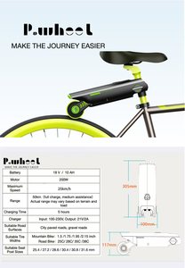 P.wheel Mountain City Modification de vélo de route Booster de vélo électrique <span class=keywords><strong>Moteur</strong></span> automoteur Rechargeable Booster d'économie de main-d 'œuvre - Product Image 4