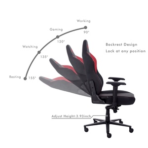 Chaise de jeu de course de haute qualité avec support <span class=keywords><strong>lombaire</strong></span>, chaise de bureau en cuir PU - Product Image 5