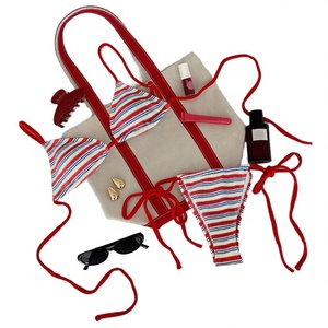 Traje de Baño de Dos Piezas Sexy para Mujer, con Push-Up, Diseño de Parches, Tanga, Bikini, OEM, Ropa de Baño para Carnaval - Product Image 3