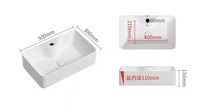 Prix avantage salle de bain toilette lavabo évier comptoir carré lavabo pour hôtel utilisant navire évier moderne en céramique 5 ans