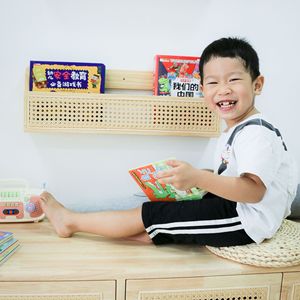 Estantería de ratán creativa de estilo moderno para niños, exhibición de <span class=keywords><strong>libros</strong></span> de imágenes de <span class=keywords><strong>pared</strong></span> de estilo nórdico para niños en estudios de guardería - Product Image 3