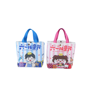 Medium-sized Canvas Tote Bag with Hand-Drawn Cartoon Prints and Tie-Dye Patterns for Daily Use and Children's <strong>Drawings</strong> - Product Image 2