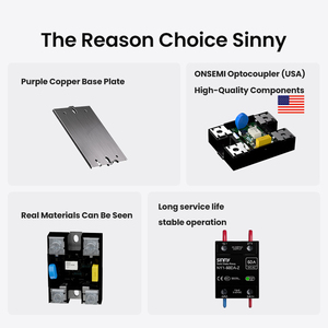 Горячая распродажа: Твердотельное реле Sinny SSR-25DA, однофазное, NY1, вход <span class=keywords><strong>3</strong></span>-32 В постоянного тока, нагрузка 24-480 В переменного тока, твердотельное реле SSR, DC/AC, 25 А - Product Image 3