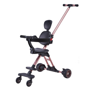 Cochecito de bebé plegable de 4 ruedas con diseño estable para niños menores de 3 años - Product Image 3