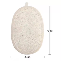 Gant de douche exfoliant en éponge naturelle de loofah ovale, personnalisé avec logo, écologique, pour le corps, marque privée UUYP