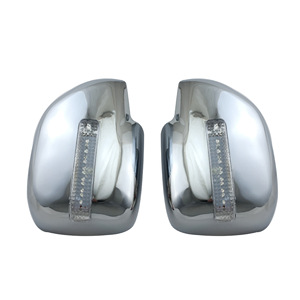 2PCS Cubiertas Protectoras para Espejos Retrovisores Exteriores para Toyota <span class=keywords><strong>Land</strong></span> <span class=keywords><strong>Cruiser</strong></span> FJ100 1998-2007 Juego Cromado con Función de Señal de Giro - Product Image 2