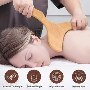 Rouleau de massage lymphatique en bois 6-en-1 multi-usages pour visage/cou/tête/pieds/jambes/corps, gravure Gua Sha, décoration écologique - Product Image 5