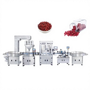 Machine de remplissage de granulés entièrement automatique électrique avec ligne d'embouteillage multi-têtes pour noix, bonbons et chocolat - Product Image 1